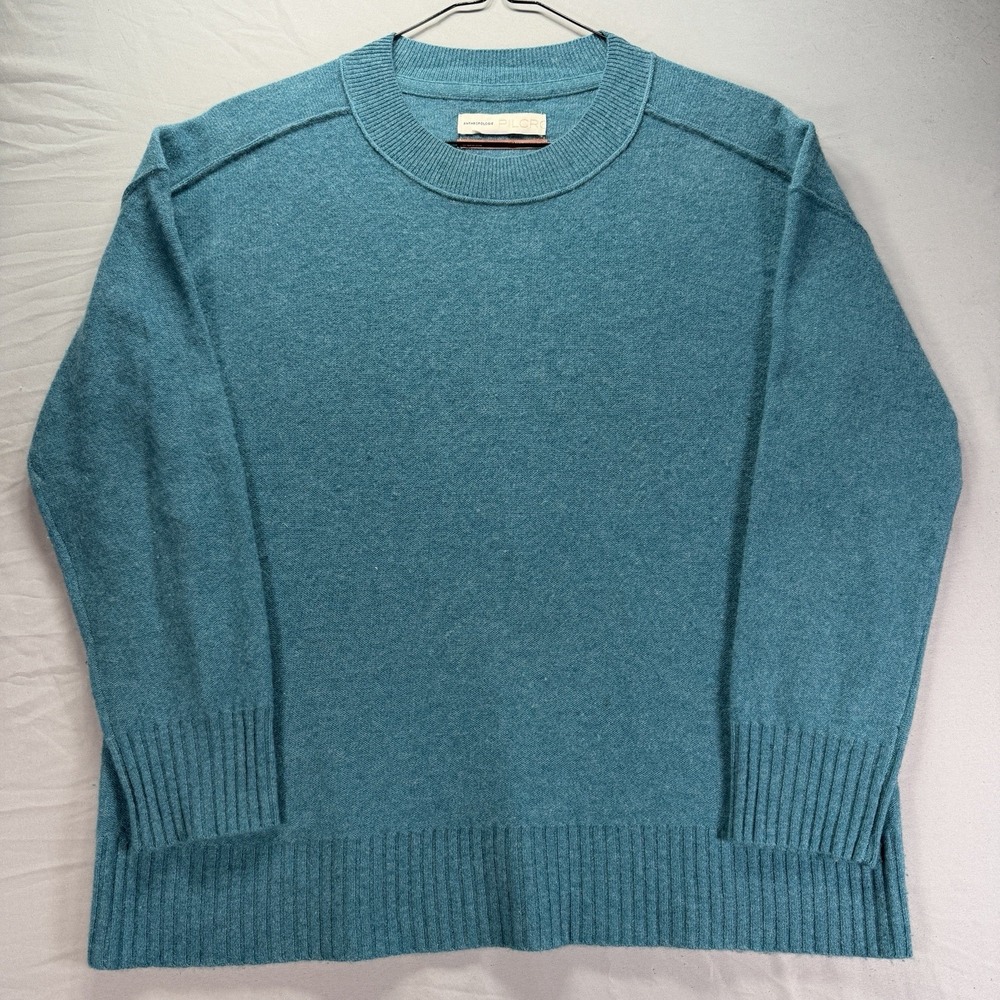 Anthropologie Pilcro Sweater Womens Medium Blue Pure Cashmere Oversized Soft